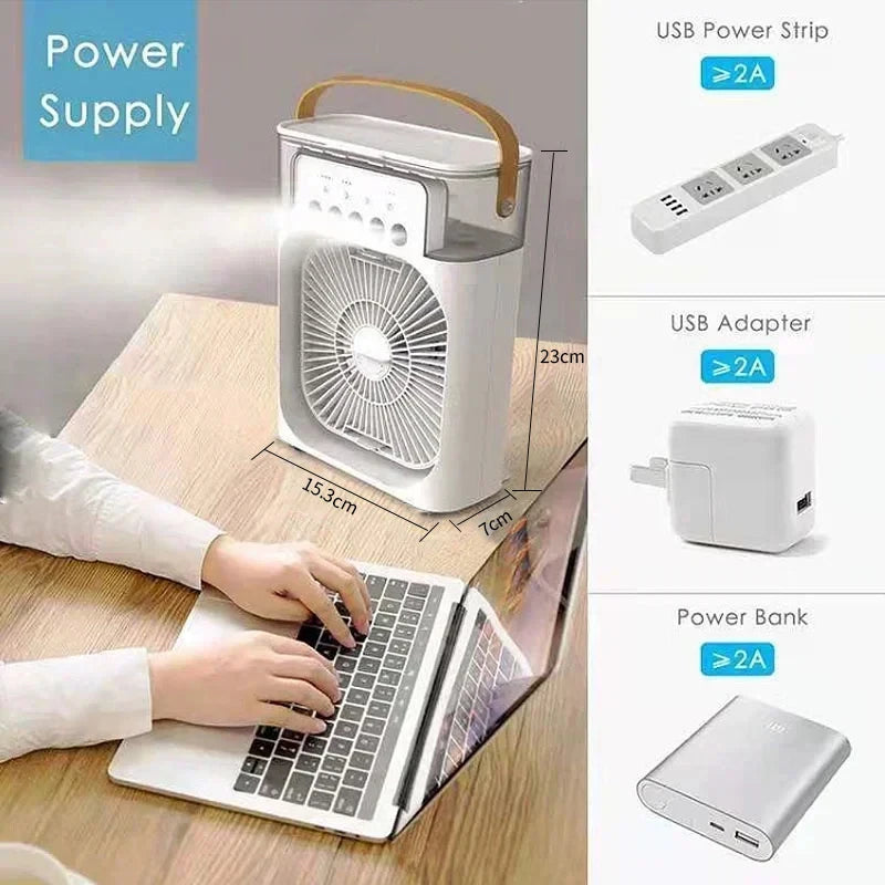 Mini climatiseur portable 3‑en‑1 CaniCool - bureau et maison spécial canicule